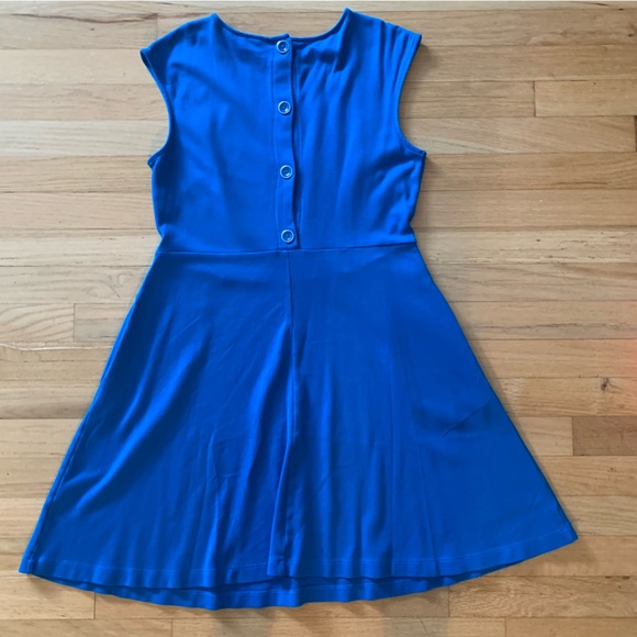 NY & Co Blue Summer Fit and Flare Blue Dress - Medium - Picture 4 of 12